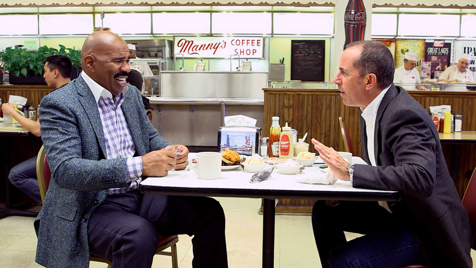 Jerry Seinfeld, Jerry Seinfeld, Don Rickles, Louis C.K., Sebastian Maniscalco, Miranda Sings, Alec Baldwin, Stephen Colbert  &  Steve Harvey on Comedians in Cars Getting Coffee