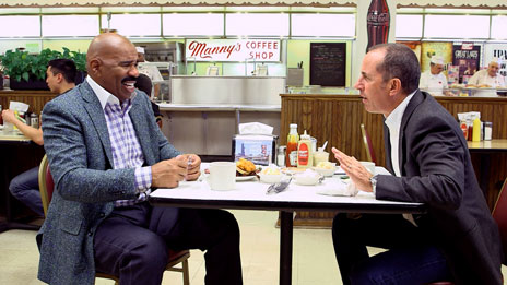 Jerry Seinfeld, Jerry Seinfeld, Don Rickles, Louis C.K., Sebastian Maniscalco, Miranda Sings, Alec Baldwin, Stephen Colbert  &  Steve Harvey on Comedians in Cars Getting Coffee
