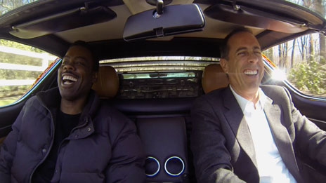 Jerry Seinfeld, Jerry Seinfeld, Judd Apatow, Bill Burr, Jim Carrey, Margaret Cho, Larry David, Bob Einstein, Tina Fey, Ricky Gervais, Kevin Hart, Jay Leno, Jim Gaffigan, Kathleen Madigan, Bill Maher, Sebastian Maniscalco, Barry Marder, Chuck Martin  &  Trevor Noah on Comedians in Cars Getting Coffee