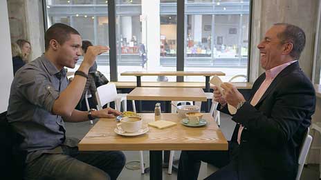 Jerry Seinfeld, Jerry Seinfeld, Julia Louis-Dreyfus, David Letterman, Sarah Silverman, Seth Meyers, Fred Armisen, Trevor Noah, Kevin Hart  &  Todd Barry on Comedians in Cars Getting Coffee