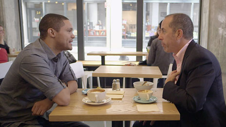 Jerry Seinfeld, Jerry Seinfeld, Julia Louis-Dreyfus, Brian Regan, Louis C.K., Stephen Colbert, Howard Stern, Todd Barry, Aziz Ansari, Ali Wentworth, Jimmy Fallon, Tina Fey, Bob Einstein, Kathleen Madigan  &  Chuck Martin on Comedians in Cars Getting Coffee